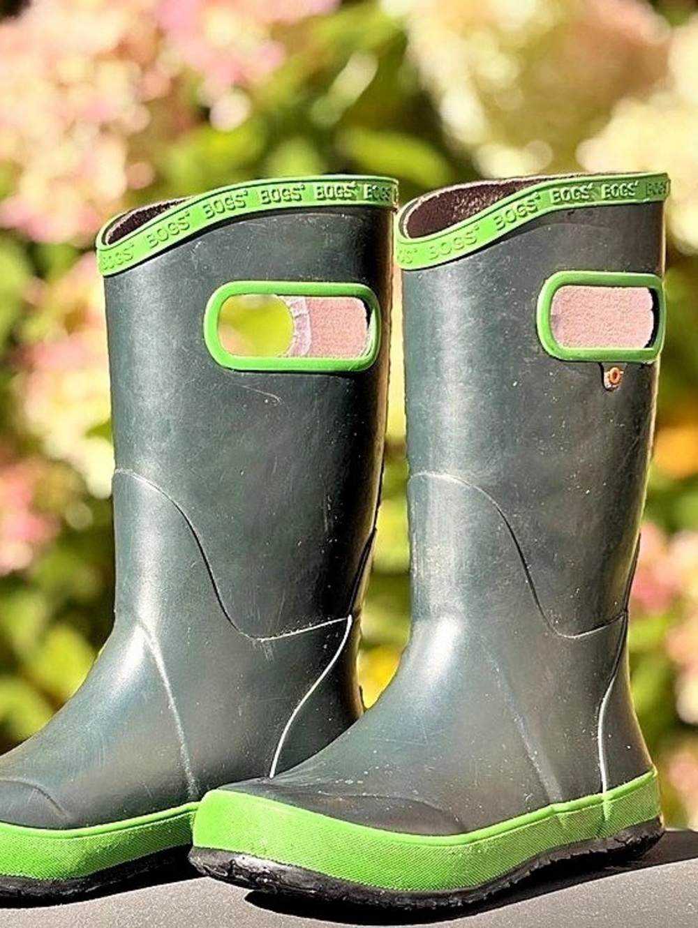 BOGS Krainboot Rain boot Dark Green & Light Green Boys US 1